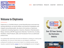 Tablet Screenshot of chiptronicsinc.com